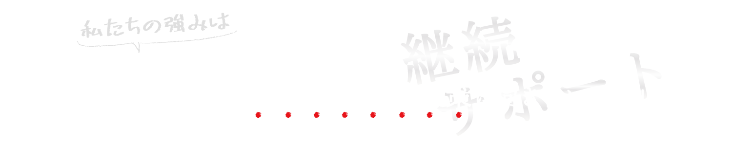 私たちの強みはただ導入するだけではありません