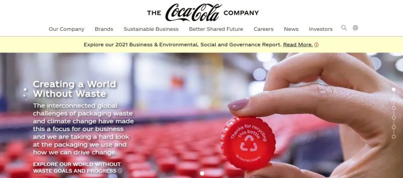 cocacola corporate website