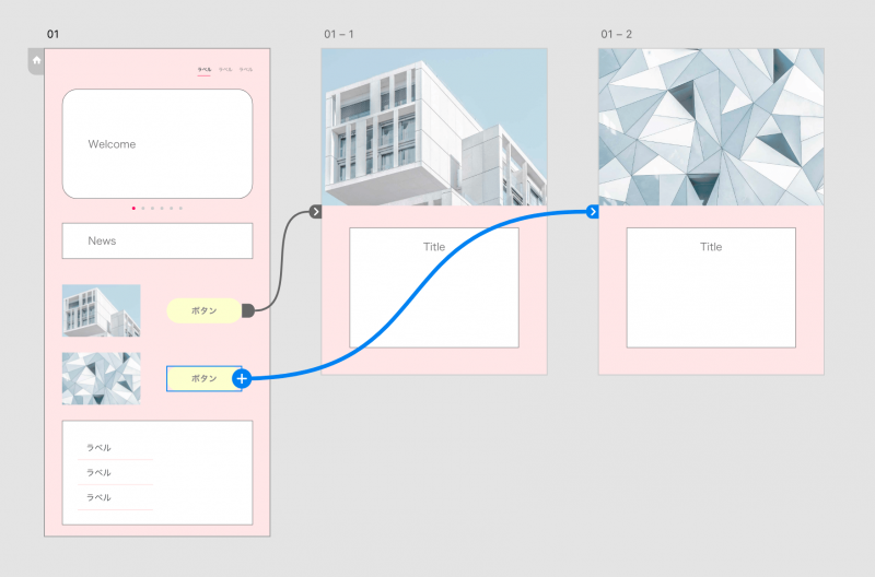 ワイヤーフレーム　AdobeXD